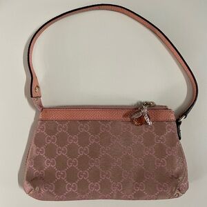 Pink Metallic Canvas & Lizard Tom Ford-Era Gucci Bag